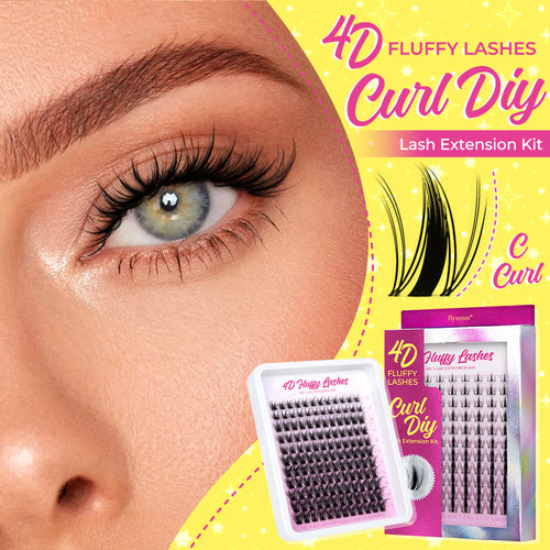 flysmus® 4D Fluffy Lashes C D Curl DIY Lash Extension Kit