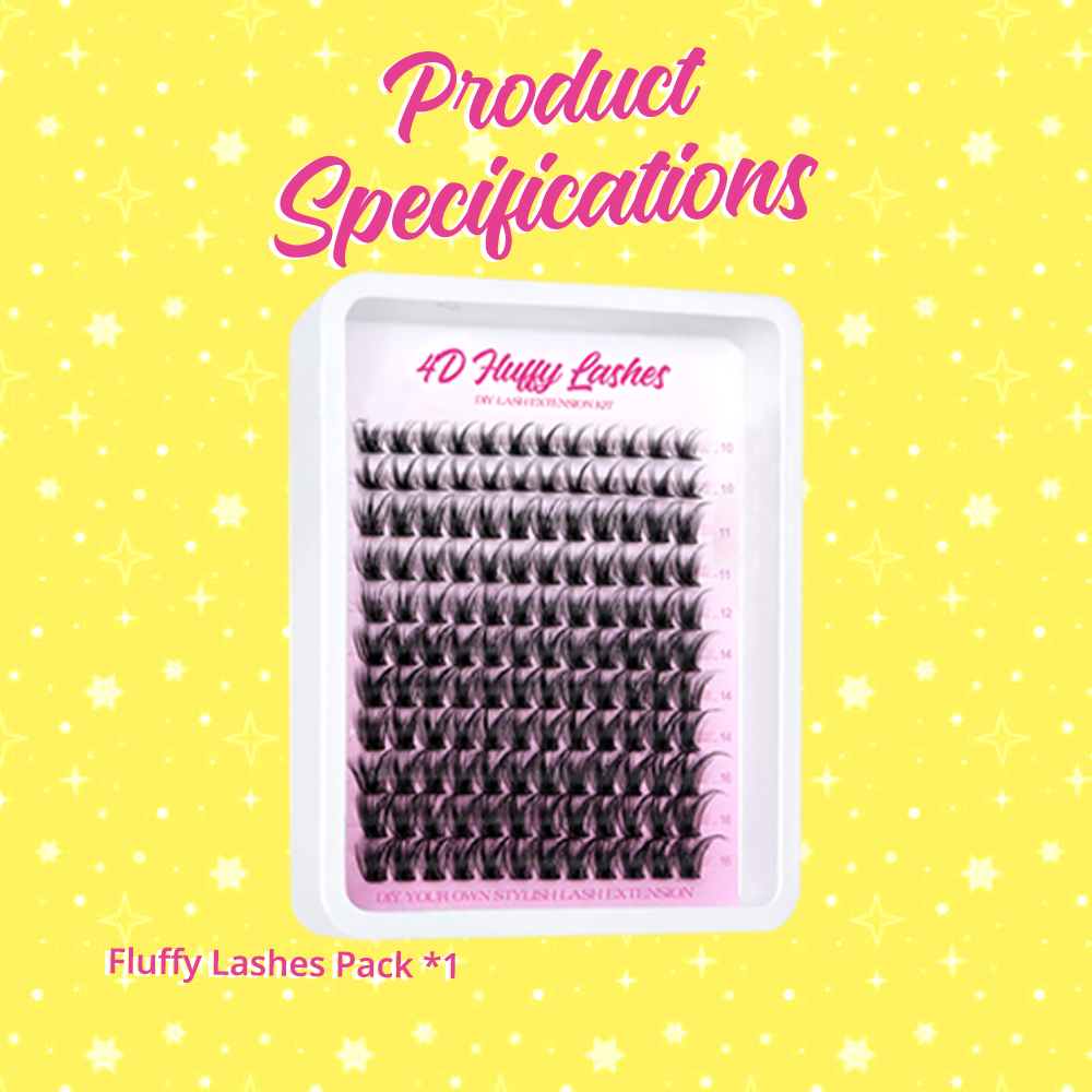 flysmus® 4D Fluffy Lashes C D Curl DIY Lash Extension Kit