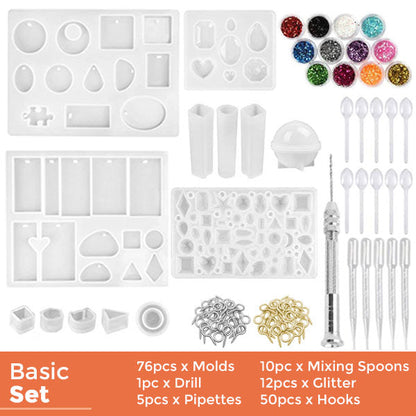 🌺 191pcs Resin Silicone Molds DIY Kit 🇺🇸 Made in USA