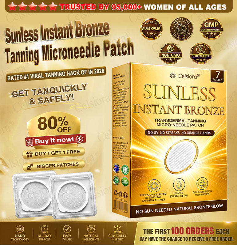 𝑶𝒇𝒇𝒊𝒄𝒊𝒂𝒍 𝑺𝒕𝒐𝒓𝒆 | ☀️ Celsiora® 𝐒𝐮𝐧𝐥𝐞𝐬𝐬 𝐈𝐧𝐬𝐭𝐚𝐧𝐭 𝐁𝐫𝐨𝐧𝐳𝐞 𝐓𝐚𝐧𝐧𝐢𝐧𝐠 𝐌𝐢𝐜𝐫𝐨𝐧𝐞𝐞𝐝𝐥𝐞 𝐏𝐚𝐭𝐜𝐡  (𝐉𝐮𝐬𝐭 𝐨𝐧𝐜𝐞 𝐚 𝐝𝐚𝐲) 𝐕𝐢𝐬𝐢𝐛𝐥𝐞 𝐁𝐫𝐨𝐧𝐳𝐞 𝐆𝐥𝐨𝐰 𝐢𝐧 𝟕 𝐃𝐚𝐲𝐬 ✅ 𝐍𝐨 𝐔𝐕, 𝐍𝐨 𝐎𝐫𝐚𝐧𝐠𝐞, 𝐍𝐨 𝐒𝐭𝐫𝐞𝐚𝐤𝐬, 𝐍𝐨 𝐃𝐇𝐀, 𝐍𝐨 𝐌𝐞𝐬𝐬. (upsell)