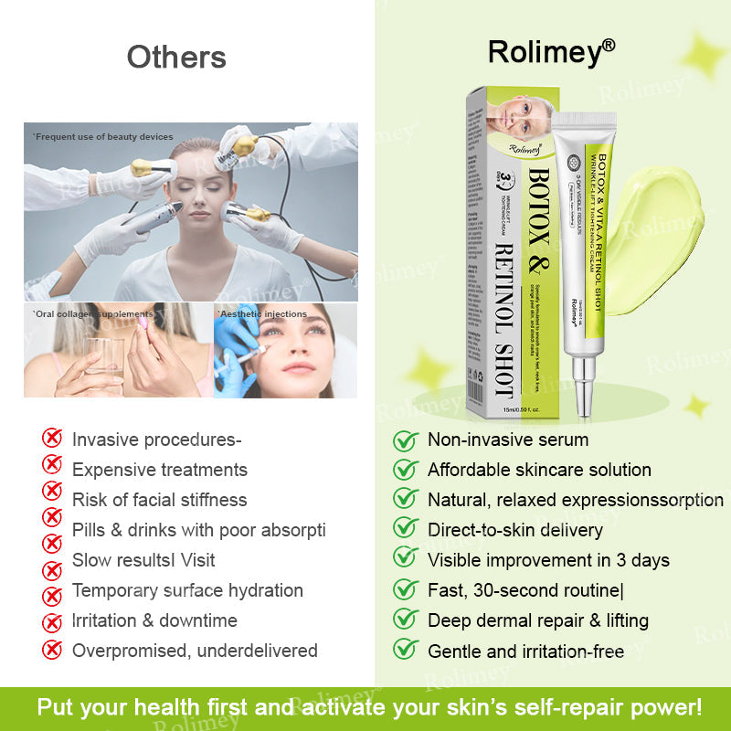 👨‍⚕️💙Made and shipped from Australia 💫Rolimey® Botox & Vita-A Retinol Shot Wrinkle-Lift Tightening cream - Last Day Promotion 70% OFF
