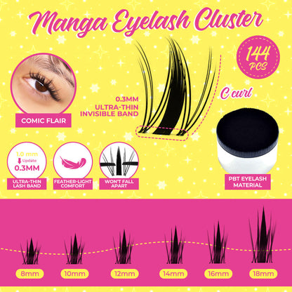 flysmus® 4D Fluffy Lashes C D Curl DIY Lash Extension Kit