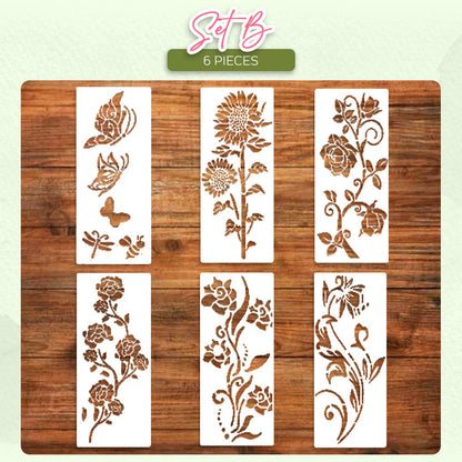 flysmus® Garden Fence Large Flower Stencils DIY Decoration Bloom Trace