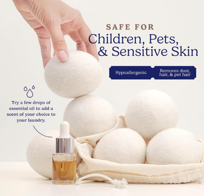 Muvolantia Natural Fabric Softener Laundry Wool Dryer Balls