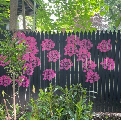 flysmus® Garden Fence Large Flower Stencils DIY Decoration Bloom Trace
